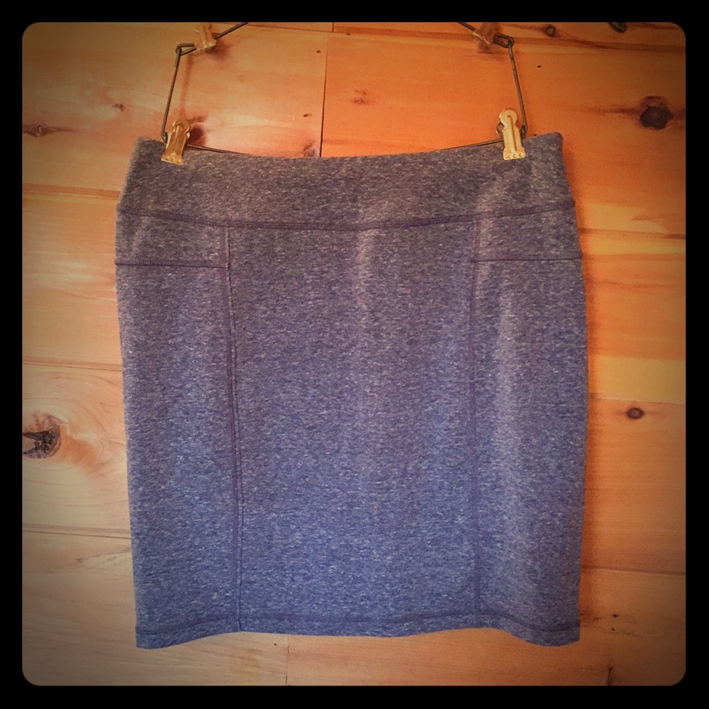 Heather blue Athleta jersey mini skirt
